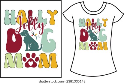 Christmas dog vector  T-shirt design. Christmas gift shirt design. 