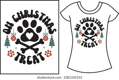 Christmas dog vector  T-shirt design. Christmas gift shirt design. 