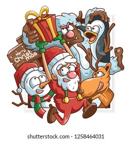 CHRISTMAS DOODLE BACKGROUND