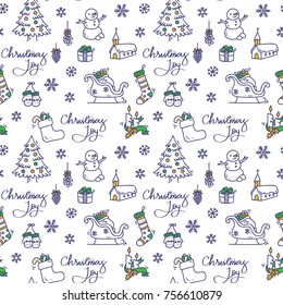 Christmas doodle background