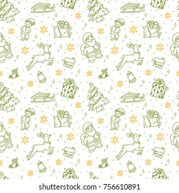 Christmas doodle background