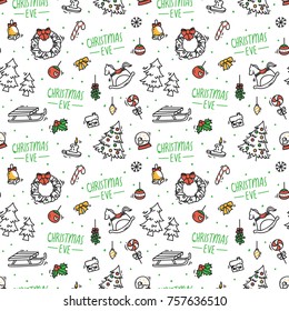 Christmas doodle background