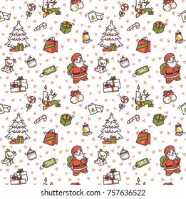 Christmas doodle background