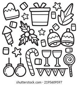 Christmas doodle cartoon illustration design