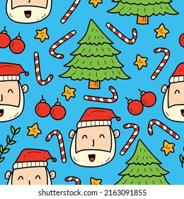 Christmas doodle cartoon illustration pattern design
