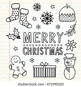 Christmas doodle collection