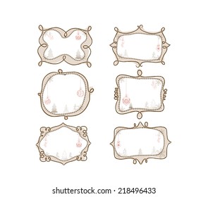 christmas doodle frame
