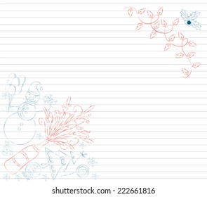 christmas doodle hand drawn element