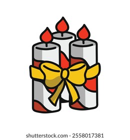 Christmas Doodle Illustration - Candle