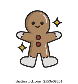 Christmas Doodle Illustration - Ginger Bread