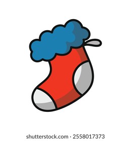 Christmas Doodle Illustration - Sock