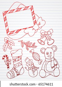 Chupeta de Natal em papel revestido.