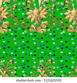 Christmas doodle pattern with snowflakes, background.