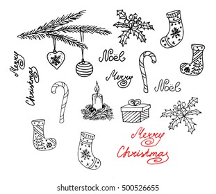 Christmas doodle set
