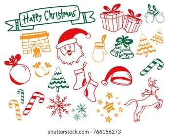 Christmas doodle set