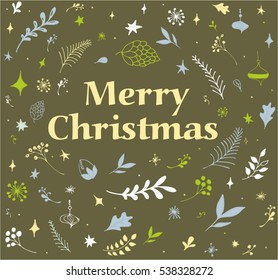 Christmas doodle set. Vector illustration