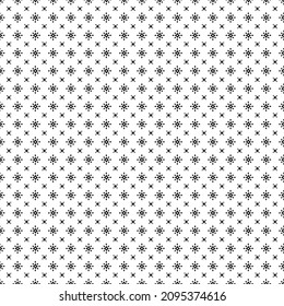 Christmas doodle stars seamless pattern. Simple black and white linear festive background, stars and sparkles regular texture pattern.