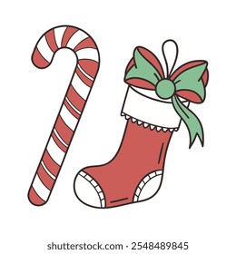 Christmas doodles, clipart, cartoon elements, stickers collection. Good for planners, cards, posters, prints, banners, social media decor, etc. EPS 10