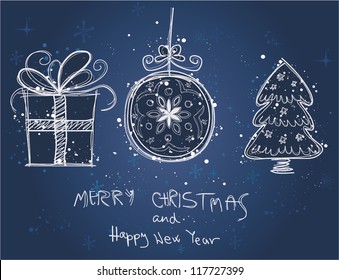 Christmas doodles.Vector illustration