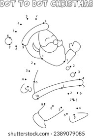 Christmas dot to dot coloring page, dot to dot Christmas, 