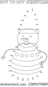 Christmas dot to dot coloring page, dot to dot Christmas, 