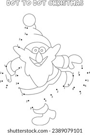 Christmas dot to dot coloring page, dot to dot Christmas, 