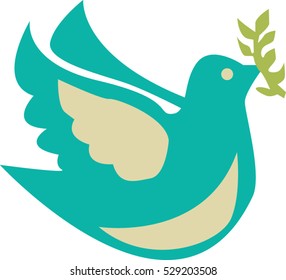 Christmas dove vector