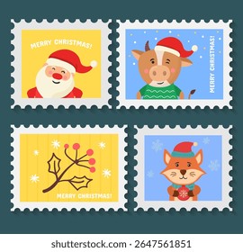 Navidades Vector de paloma. Palomas tortuga tranquilas para el segundo día de Navidad. Ilustración de sello de Antiguas con marco de pluma clásico. Diseño tradicional de la tarjeta del día de fiesta con el amor y el ornamento.