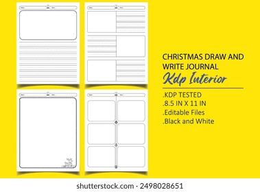 Christmas Draw and Write Journal KDP Planner