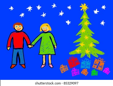 Christmas drawing