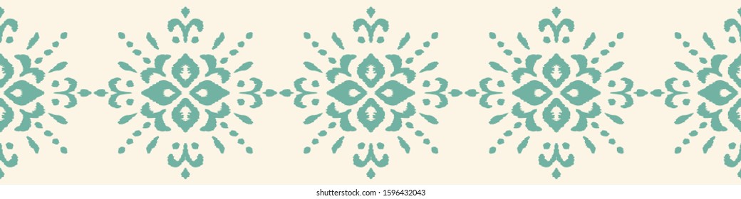 Christmas drawing with snowflakes. The Nordic style. Folk print with flakes. Scandinavian, Portuguese ornament. Spanish porcelain. Oriental damask. Ethnic motif. Ikat geometric folklore background. 