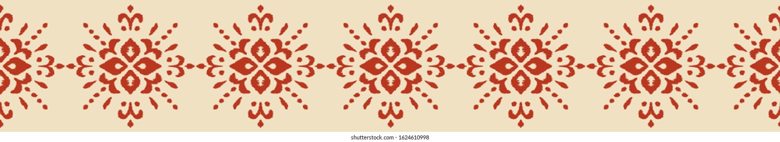 Christmas drawing with snowflakes. The Nordic style. Folk print with flakes. Scandinavian, Portuguese ornament. Spanish porcelain. Oriental damask. Ethnic motif. Ikat geometric folklore background. 