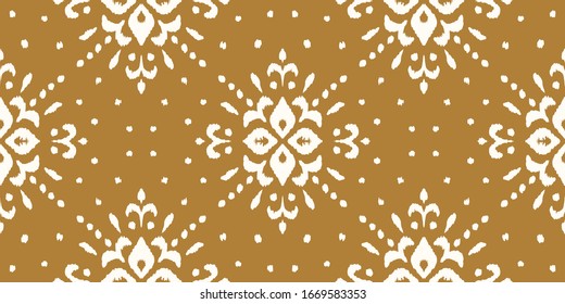 Christmas drawing with snowflakes. The Nordic style. Folk print with flakes. Scandinavian, Portuguese ornament. Spanish porcelain. Oriental damask. Ethnic motif. Ikat geometric folklore background. 