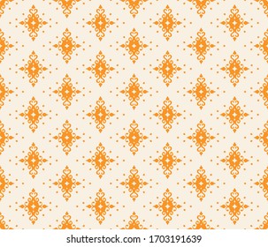 Christmas drawing with snowflakes. The Nordic style. Folk print with flakes. Scandinavian, Portuguese ornament. Spanish porcelain. Oriental damask. Ethnic motif. Ikat geometric folklore background. 