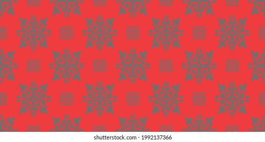 Christmas drawing with snowflakes. The Nordic style. Folk print with flakes. Scandinavian, Portuguese ornament. Spanish porcelain. Oriental damask. Ethnic motif. Ikat geometric folklore background. 