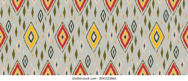 Christmas drawing with snowflakes. The Nordic style. Folk print with flakes. Scandinavian, Portuguese ornament. Spanish porcelain. Oriental damask. Ethnic motif. Ikat geometric folklore background.