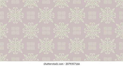 Christmas drawing with snowflakes. The Nordic style. Folk print with flakes. Scandinavian, Portuguese ornament. Spanish porcelain. Oriental damask. Ethnic motif. Ikat geometric folklore background. 