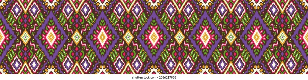 Christmas drawing with snowflakes. The Nordic style. Folk print with flakes. Scandinavian, Portuguese ornament. Spanish porcelain. Oriental damask. Ethnic motif. Ikat geometric folklore background.