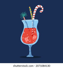 Christmas drink vector cartoon illustration isolated on a white background.