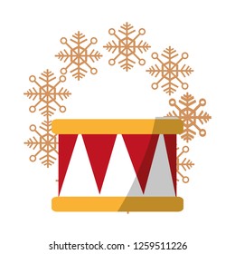 christmas drum snowflake decoration