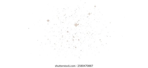 Christmas Dust. Christmas Bokeh Lights. Festive Designs.White png dust light. Christmas background of shining dust. Spark overlay. Holiday powder dust for cards, invitations, banners, and ads.