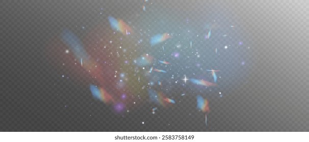 Christmas Dust. Christmas Bokeh Lights. Festive Designs. Png dust light. Christmas background of shining dust. Spark overlay. Holiday powder dust for cards, invitations, banners, and ads.