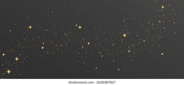 Christmas Dust. Christmas Bokeh Lights. Festive Designs.White png dust light. Christmas background of shining dust. Spark overlay. Holiday powder dust for cards, invitations, banners, and ads.
