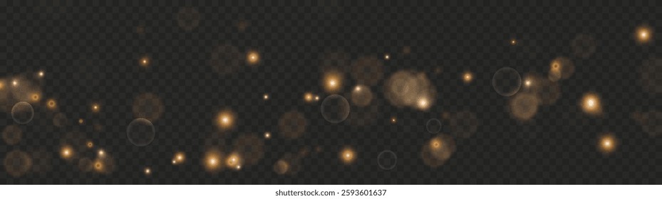 Christmas dust effect with bokeh lights and festive sparkles. Features white PNG dust light, shining confetti, and glowing overlays, perfect for holiday cards, invitations, banners, and festive advert