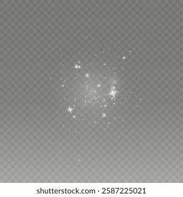 Christmas dust.Bright dust particles.Bokeh lights