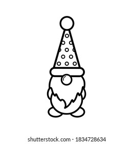 christmas dwarf outline vector image