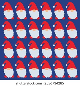 CHRISTMAS DWARFS GNOMES DESIGN PATTERN TEXTURE
