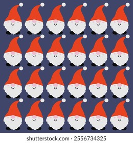 CHRISTMAS DWARFS GNOMES DESIGN PATTERN TEXTURE