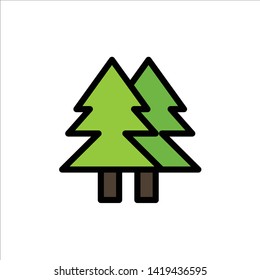 Christmas, Eco, Environment, Green, Merry  Flat Color Icon. Vector icon banner Template