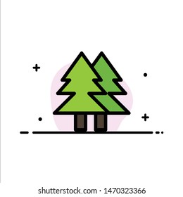 Christmas, Eco, Environment, Green, Merry  Business Flat Line Filled Icon Vector Banner Template. Vector Icon Template background